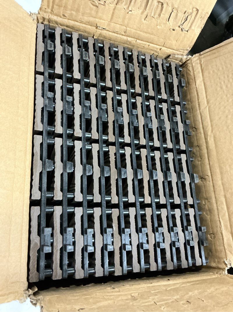 Condition photo showing Good Condition for composite interlocking deck tiles outdoor, 12"x12" waterproof decking tiles outdoor, wood grain outdoor deck tiles for patio balcony poolside, waterproof decking tiles, 10 pack, gray 10p gray 10