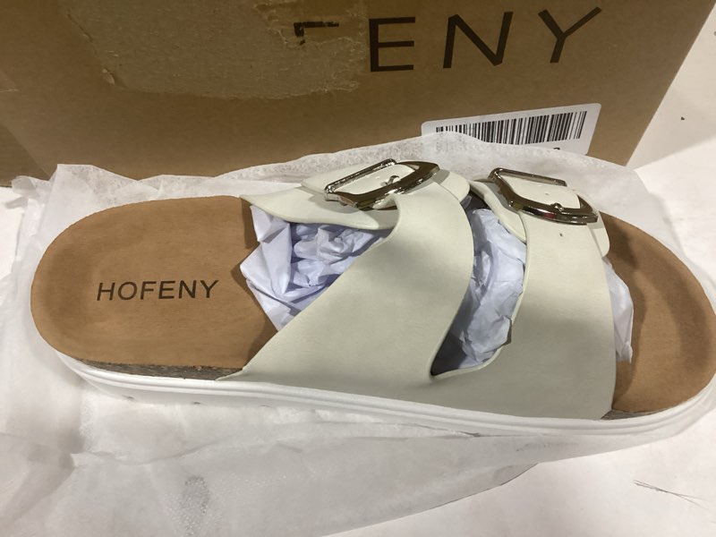 Condition photo showing Good Condition for Women Platform Sandals, Arch Support Slides with Adjustable Buckle Straps, Open-Toe Wedge Chunky Sandals for Summer Size 5-10