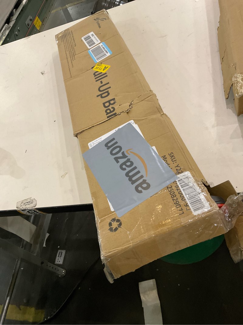 Condition photo showing As Is for Pull Up Bar for Doorway: Sportneer Strength Training Pull-up Bars without Screw - Adjustable Width Locking Mechanism Chin Up Bar, Thickened Steel Max Limit 440 lbs Upper Body Fitness Pullup Bars for Home (Black-Red)