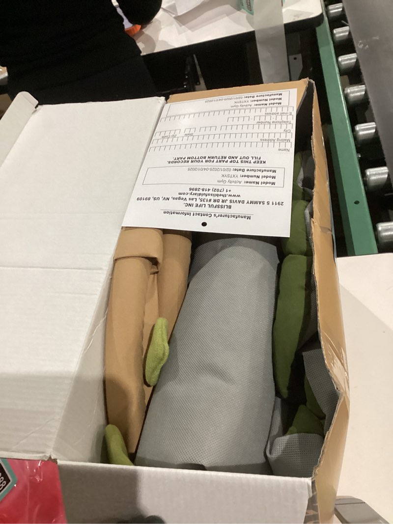 Condition photo showing Good Condition for Blissful Diary Baby Play Gym & Activity Mat, Oversize Leaf Shaped Baby Play Mat w 6 Detachable Toys, Tummy Time Mat Promote Motor Skills & Sensory Development Mat, Newborn Infant Baby Essentials Gift Play Gym with Lion Rattle