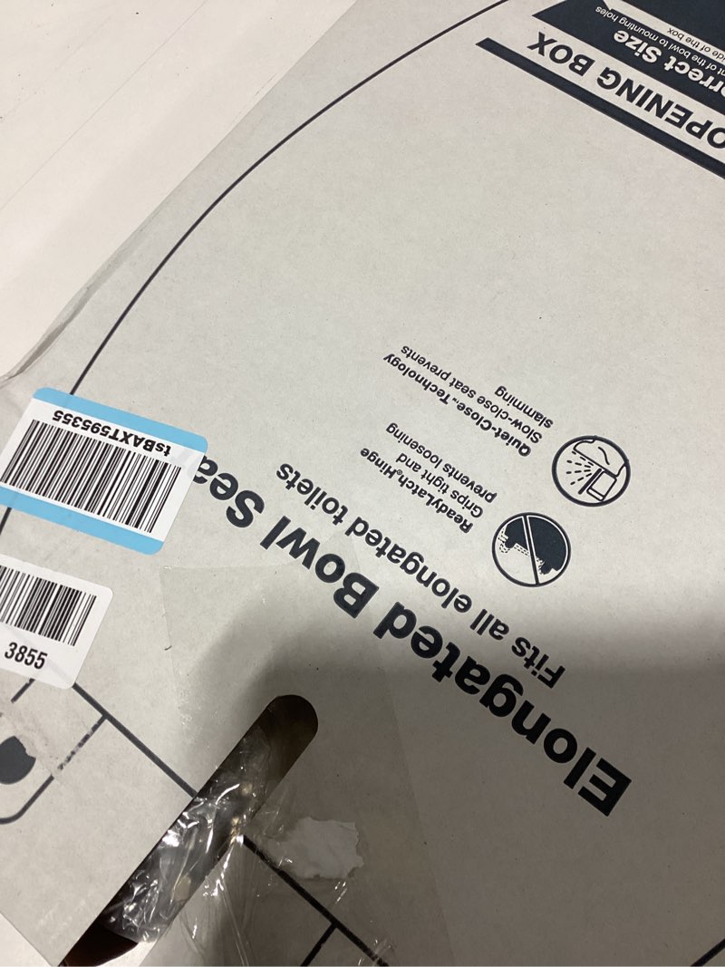 Condition photo showing New/Like New for KOHLER 4636-RL-47 Cachet ReadyLatch Elongated Toilet Seat Slow Close, Soft Close Toilet Seat Quiet Lid, Contoured Grip-Tight Bumpers Installation Hardware, Apartment Essentials. Almond Almond Elongated Ready Latch