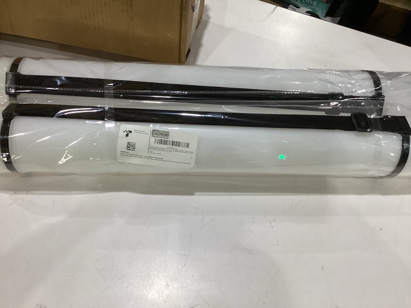 Condition photo showing Good Condition for calpalmy 2-pack expandable poster tube with strap - white storage tubes 24.75" to 40" with caps and labels - use for blueprint document poster carrying case and holder