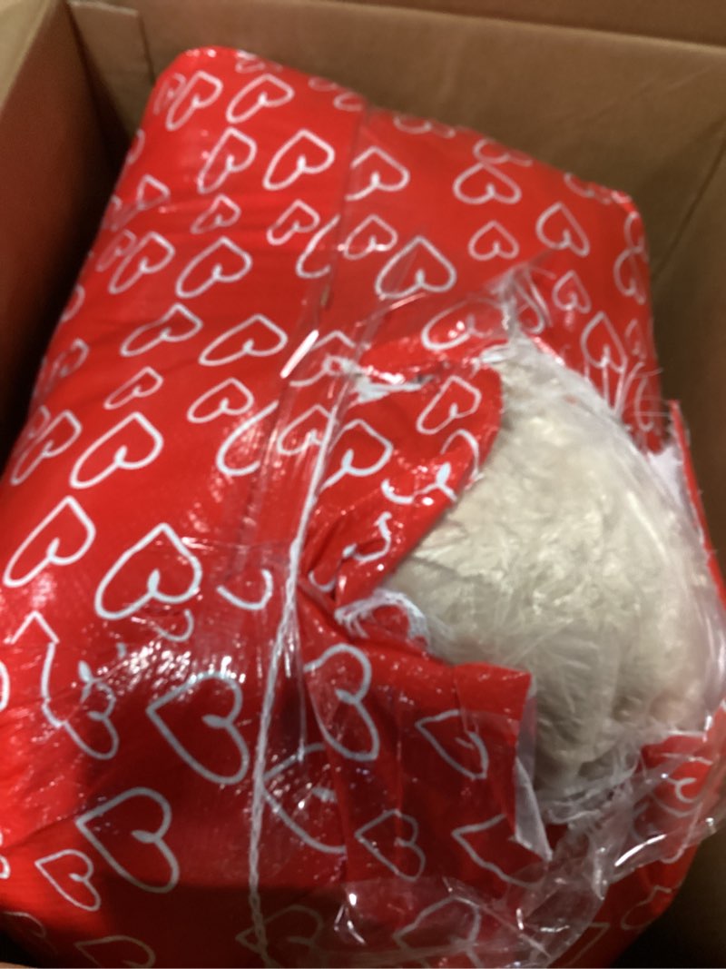 Condition photo showing Good Condition for Tezituor Giant Teddy Bear 6ft Stuffed Animals - “I Love You”Red Heart Jumbo Human Size Teddy Bear for Girlfriend,Boyfriend,Wife,Lover-Birthday, Anniversary, Valentines, or Long Distance Brown With Heart 6 Feet