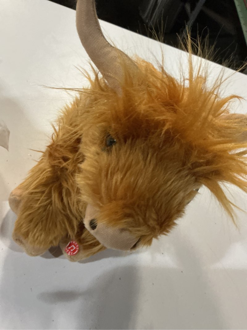 Condition photo showing Good Condition for Living Nature Highland Cow Brown Stuffed Animal | Farm Toy | Soft Toy for Kids | Naturli Eco-Friendly Plush | 9 Inches Large Highland Cow