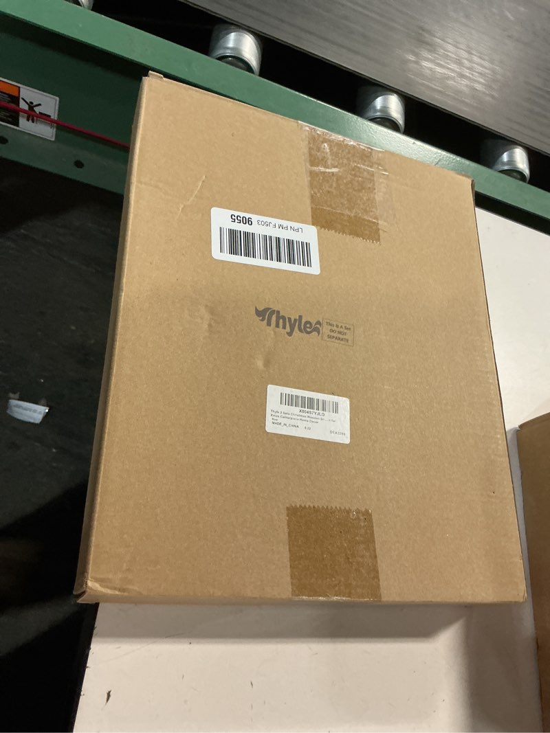 Condition photo showing New/Like New for Thyle 2 Sets Christmas Wooden Snowflake Decorations 12.2 Inches 9.5 Inches 3D Winter White Snowflake Tabletop Sign Wonderland Wood Blocks for Xmas Centerpiece Farmhouse Rustic Home Decor