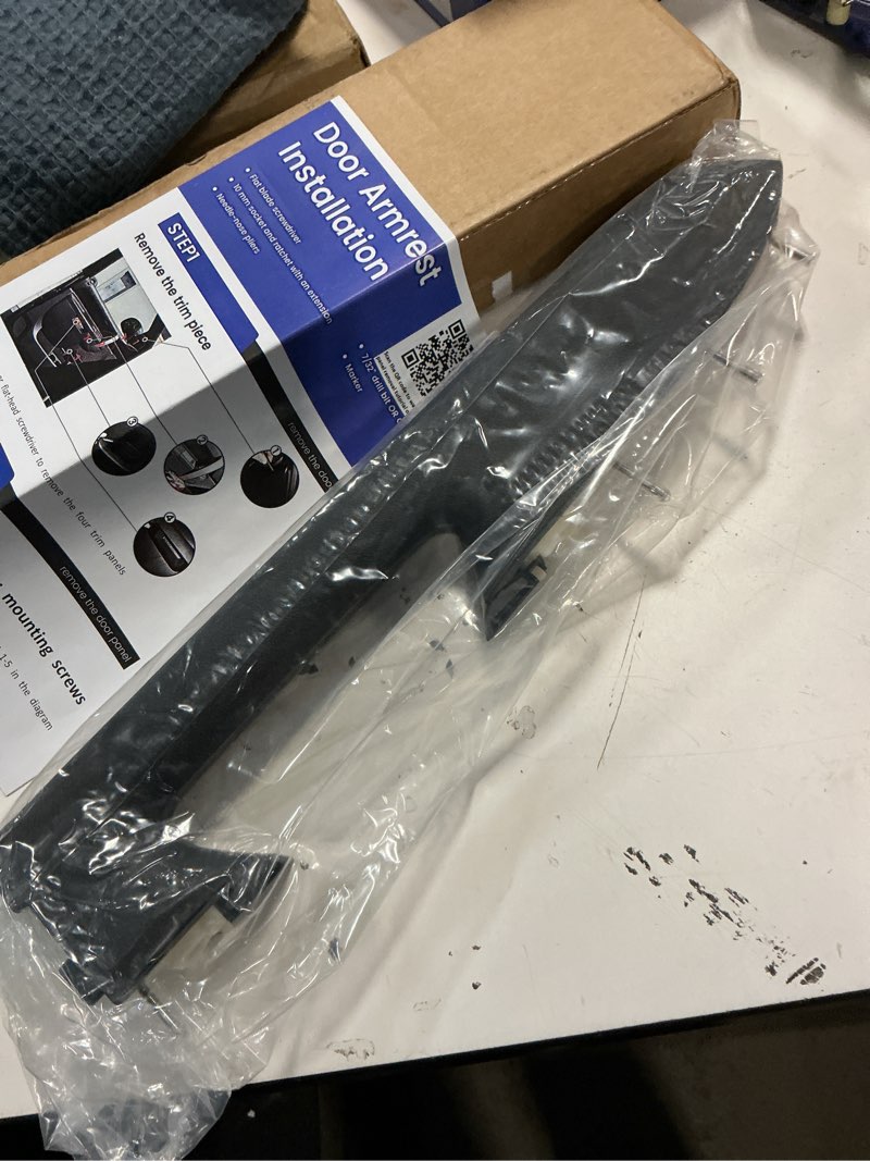 Condition photo showing Good Condition for front driver side armrest repair compatible with chevrolet/gmc models,black | for chevy silverado, gmc sierra 2010-2014, only fits door panel w/release handle below armrest, replace# 22818465, left driver side black/ebony