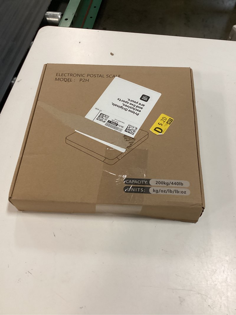 Condition photo showing New/Like New for kuaivo shipping scale, 440lb/0.35oz high accurate digital postal scale with hold/tare function, shipping scale for small business, packages, luggage, home use, battery & charging cable include silver 440lb