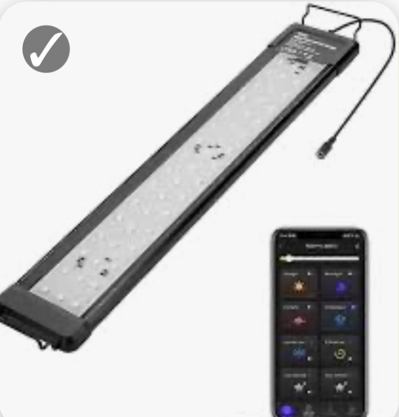 Fishkeeper Smart Aquarium Light - App Controlled Full Spectrum LED Fish Tank Light with Bluetooth, 6