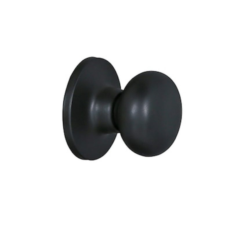 RELIABILT Baron Matte Black Interior or Hall/Closet Passage Door Knob