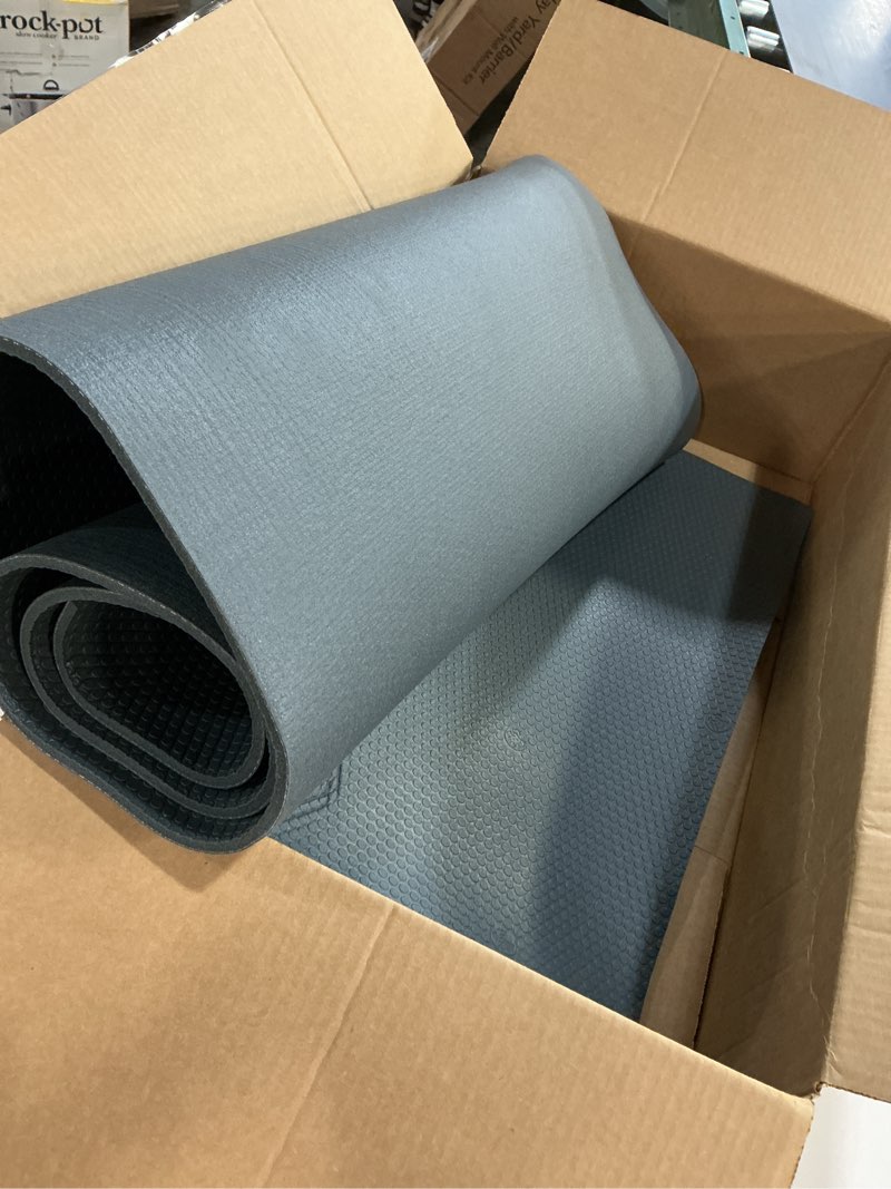 Condition photo showing As Is for (Similar )Amazon Basics Extra Thick Exercise Yoga Mat with Carrying Strap Black 1/2 Inch