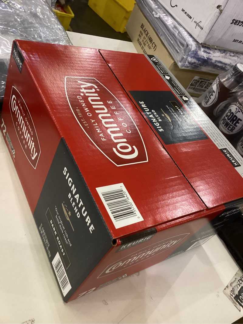 Condition photo showing New/Like New for Community Coffee Signature Blend 72 Count Coffee Pods, Dark Roast, Compatible with Keurig 2.0 K-Cup Brewers, Box of 72 Pods (Pack of 1) Signature Blend 72 Count (Pack of 1)