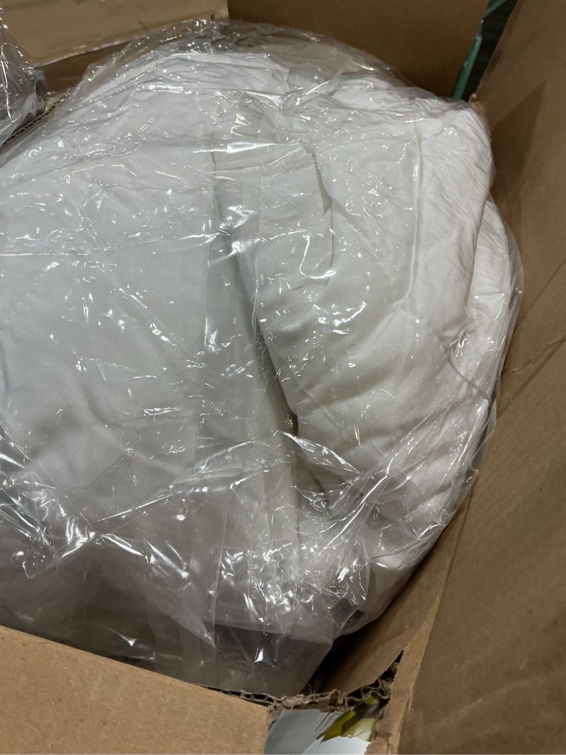 Condition photo showing As Is for Serta Heated Mattress Pad King Size - Electric Mattress Pad, 10 Heat Setting Controller, Auto Shut Off Timer, Deep Elastic Pocket, Up to 17" Mattress, ETL Certified, Machine Wash, King, White