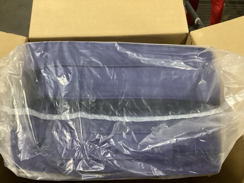 Condition photo showing New/Like New for Patio Chair Cushions, 19" x 19" x 3" Outdoor Chair Cushions Set of 4, Waterproof Outdoor Cushions for Patio Furniture, Outdoors Seat Cushions Set of 4 with Handle and Ties, Navy Blue Navy Blue 19*19+3"