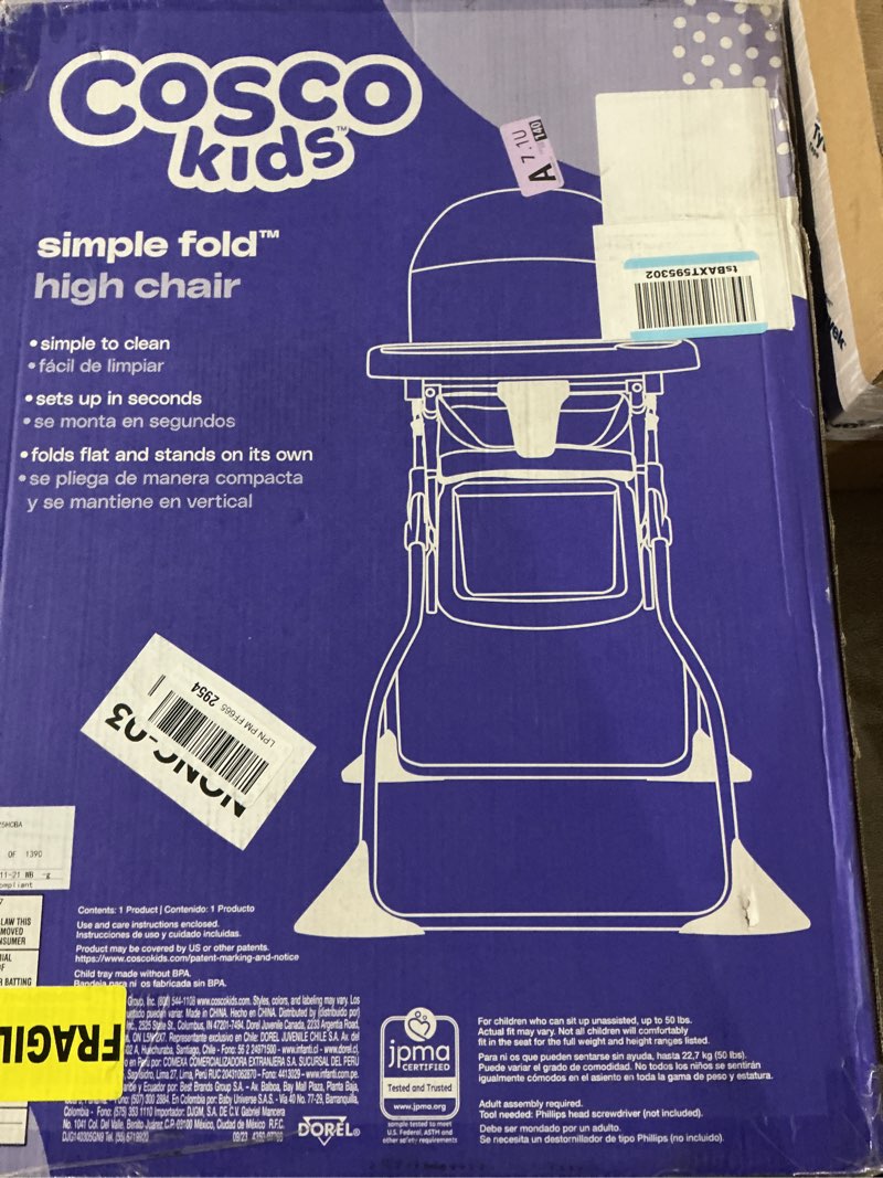 Condition photo showing Good Condition for Cosco Kids Highchair for Baby, Simple Foldable High Chair, Convenient, Lightweight, and Compact Design, Spritz