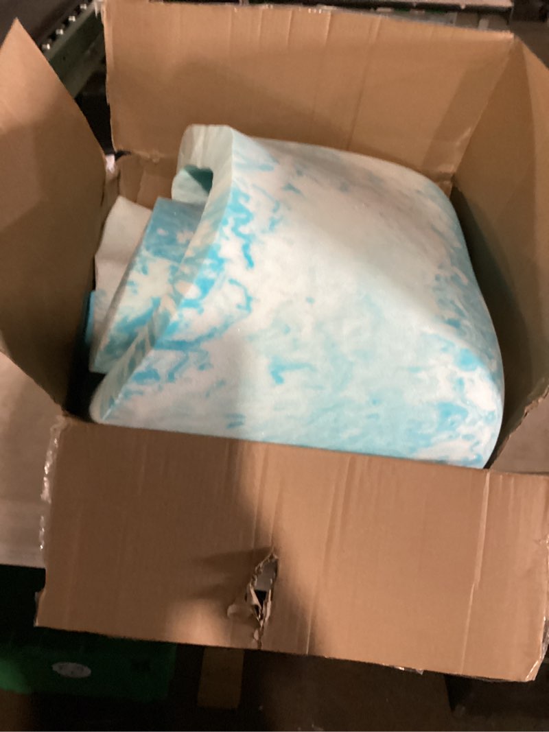 Condition photo showing Good Condition for similar to sweetcrispy memory foam mattress topper twin, 2 inch thick gel infused cooling toppers pad for twin size bed, sleeper sofa, rv, camper, certipur us certified, ventilated and breathable, blue