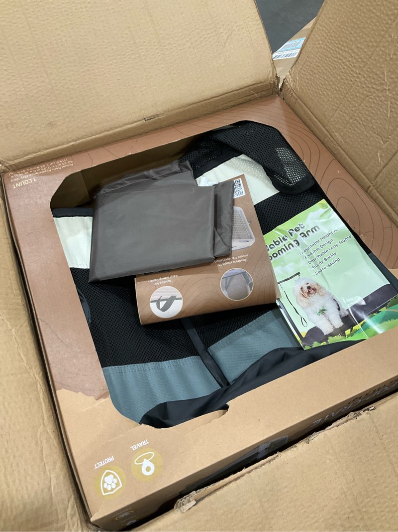 Condition photo showing Good Condition for SPORT PET Large Pop Open Kennel, Portable Cat Cage Kennel, Waterproof Pet bed, Travel Litter Collection Gray 45.3"L x 17.3"W x 18.8"H
