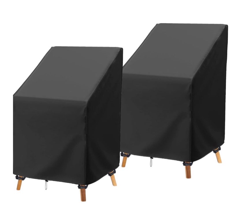 Outdoor Stackable Chair Covers 100% Waterproof High Back Patio Chair Cover Heavy Duty Stack Outdoor 