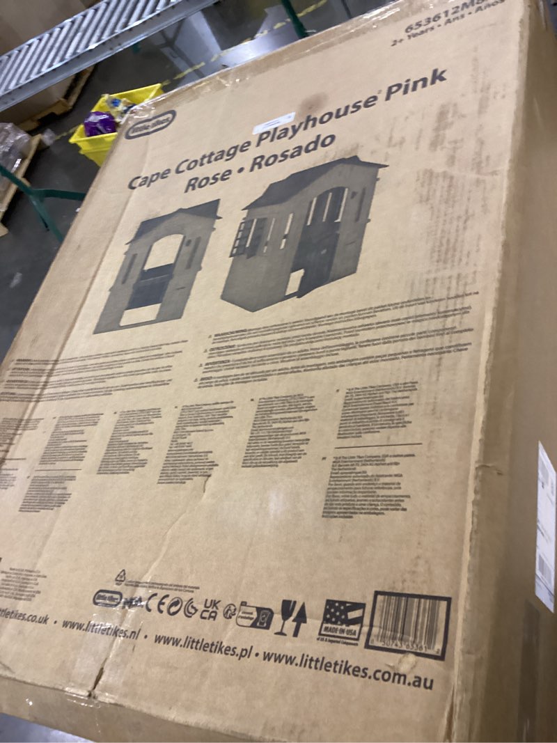 Condition photo showing As Is for Little Tikes Cape Cottage Pretend Princess Playhousefor Kids, Indoor Outdoor, with Working Doors and Windows, for Toddlers Ages 2+ Years,Pink,Large