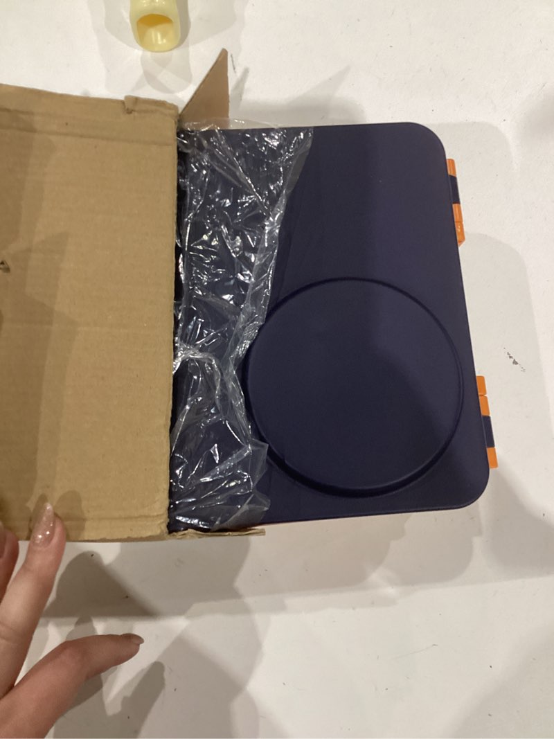 Condition photo showing Good Condition for Bento Box for Kids - Leak-Proof Bento Lunch Box with Insulated Thermos Food Jar - 4 Compartments, 1 Removable Divider, 1Spoon, 1 Fork - Dishwasher Safe, BPA-Free (Navy blue)