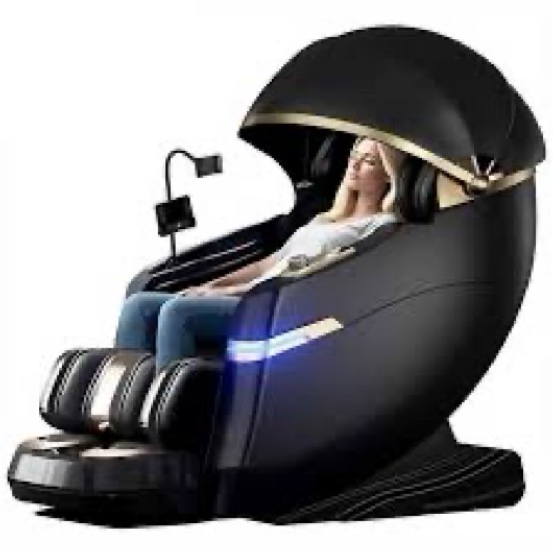massage chair full body and recliner,zero gravity rest cabin with sleep hood shiatsu roller airbag h