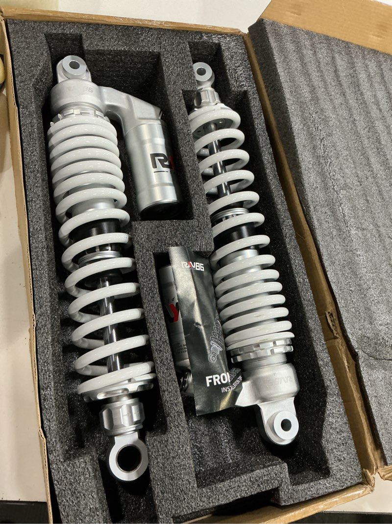 Condition photo showing Good Condition for adjustable 368mm front air shock absorbers, aluminum material, cnc process, fit for yamaha banshee 350 yfz350 1991-2006, replace 3gg-23350-10-p0 / 3gg-23350-20-35 / 3gg-23350-20-6w atv (white) for yfz350?1991-2006? white front