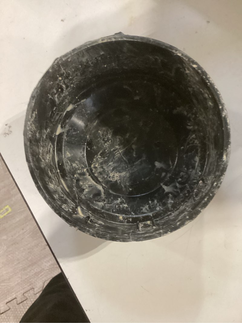 Condition photo showing As Is for snap end cap: 4 in fitting pipe size, single, snap lock, 8 in overall lg, schedule 80, black