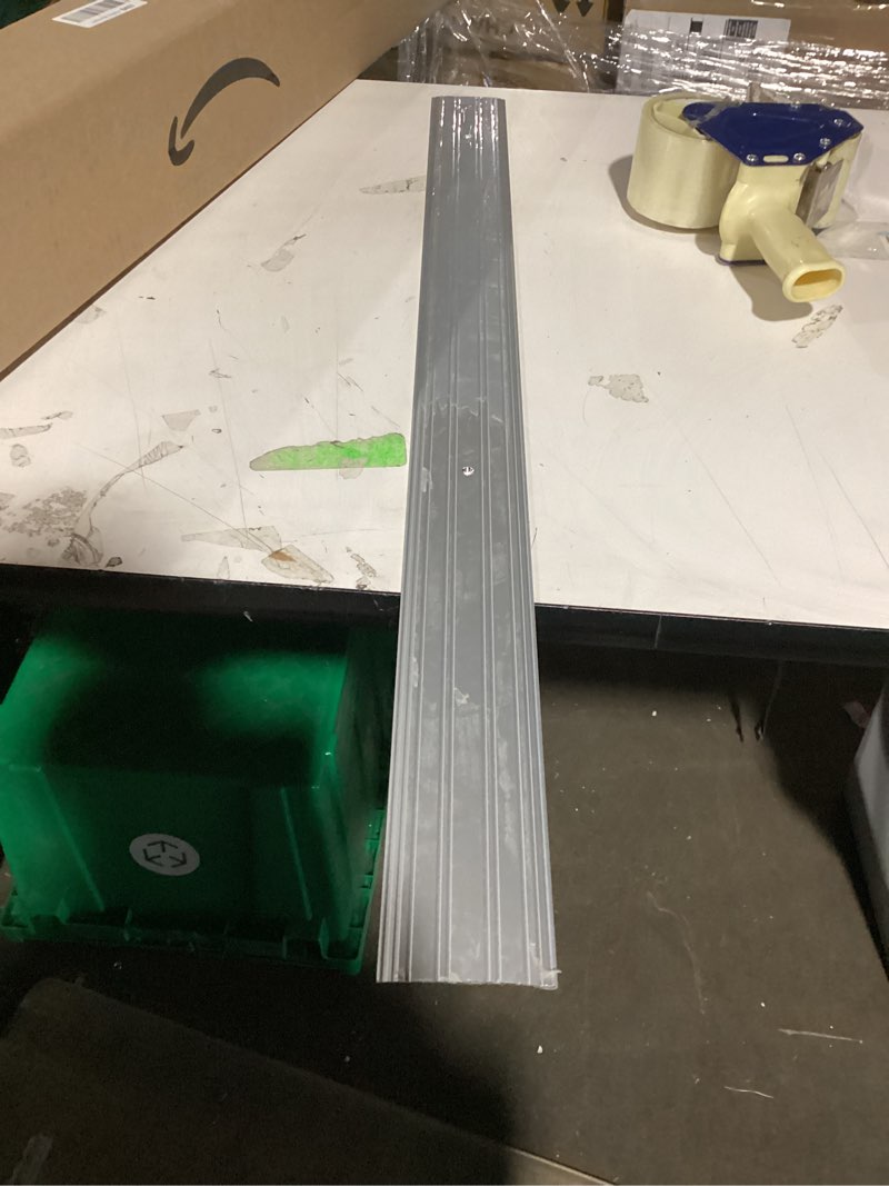 Condition photo showing As Is for 36" (3') saddle threshold mill finish aluminum finish