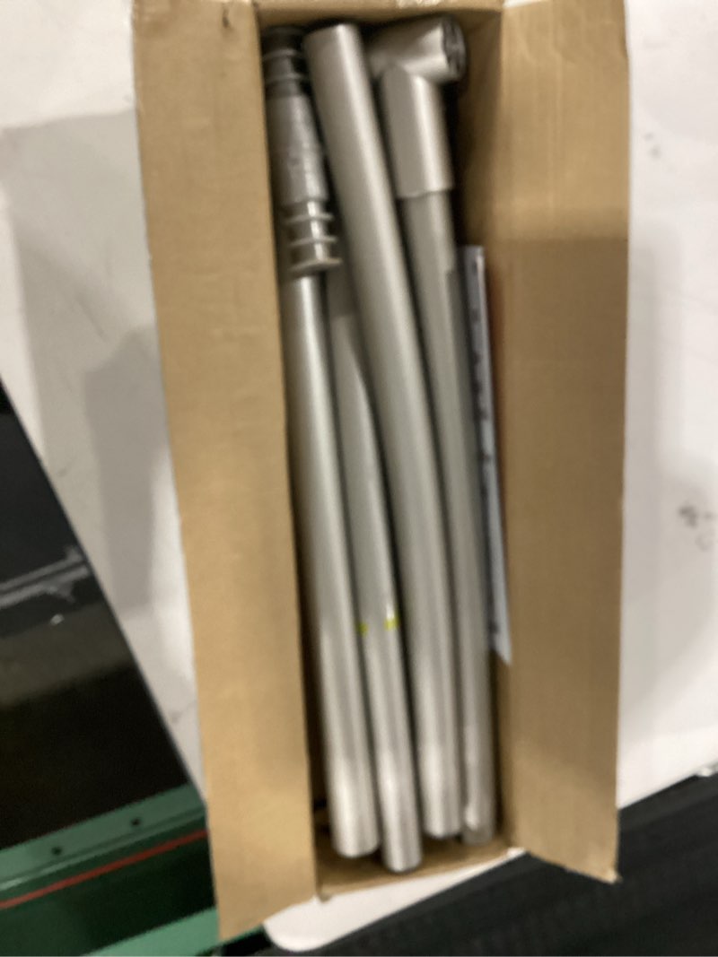 Condition photo showing As Is for Brushed Nickel Curved Shower Curtain Rod 33-78 Inches Adjustable Splicing Design Curved Shower Rods Round Shower Curtain Rod Rust Proof Stainless Steel Curved Shower Rods For Bathroom Need to Drill Brushed Nickel 35-76"