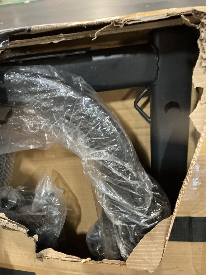 Condition photo showing As Is for Nathan James Theo 2-Shelf Industrial Wall Mount Ladder, Small Computer or Writing Desk, Rustic Oak/White