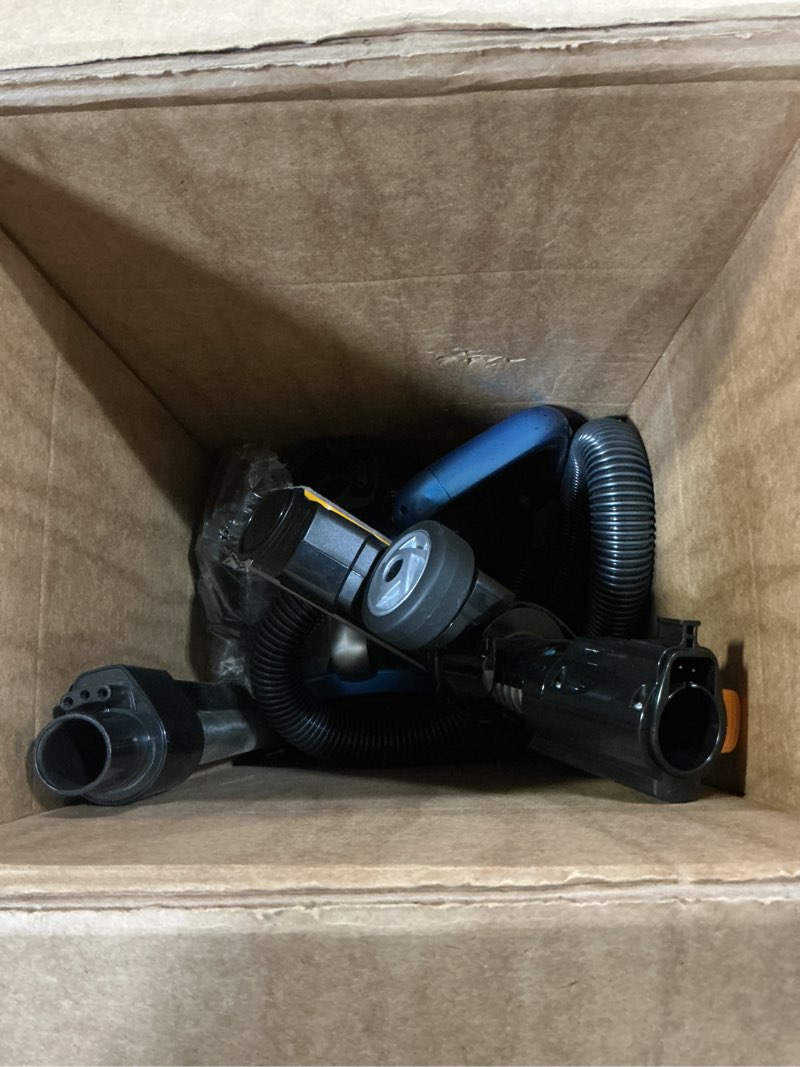 Condition photo showing As Is for Eureka Bagless Canister Vacuum with Washable HEPA Filter, 16KPA Suction for Carpets/Hard Floors, Compact Design with 3 Cleaning Tools, 2-Motor Household Vacuum, Lightweight and Easy Maneuverable Indigo Blue