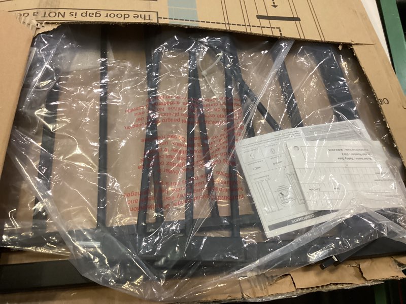 Condition photo showing New/Like New for InnoTruth 29.5–40.75" Baby Gate for Stairs, 30" Tall Dog Gates for Doorways & Hallways, Safety Gate for Kids & Pets, Pressure-Mounted Walk-Through with Dual Lock & 2-Way Swing, Black Black 1?29.5-40.75" W x 30" H