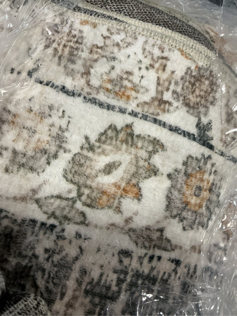 Condition photo showing Good Condition for witshock 9x12 rugs for living room - washable modern abstract soft low pile non-slip neutral large indoor carpet for bedroom, dining room, nursery, office home decor - dark brown