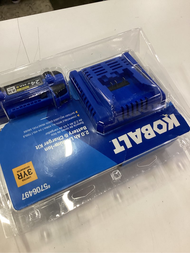 Condition photo showing Good Condition for kobalt 24 -volt 1 -pack lithium-ion ( 2 ah battery and charger )