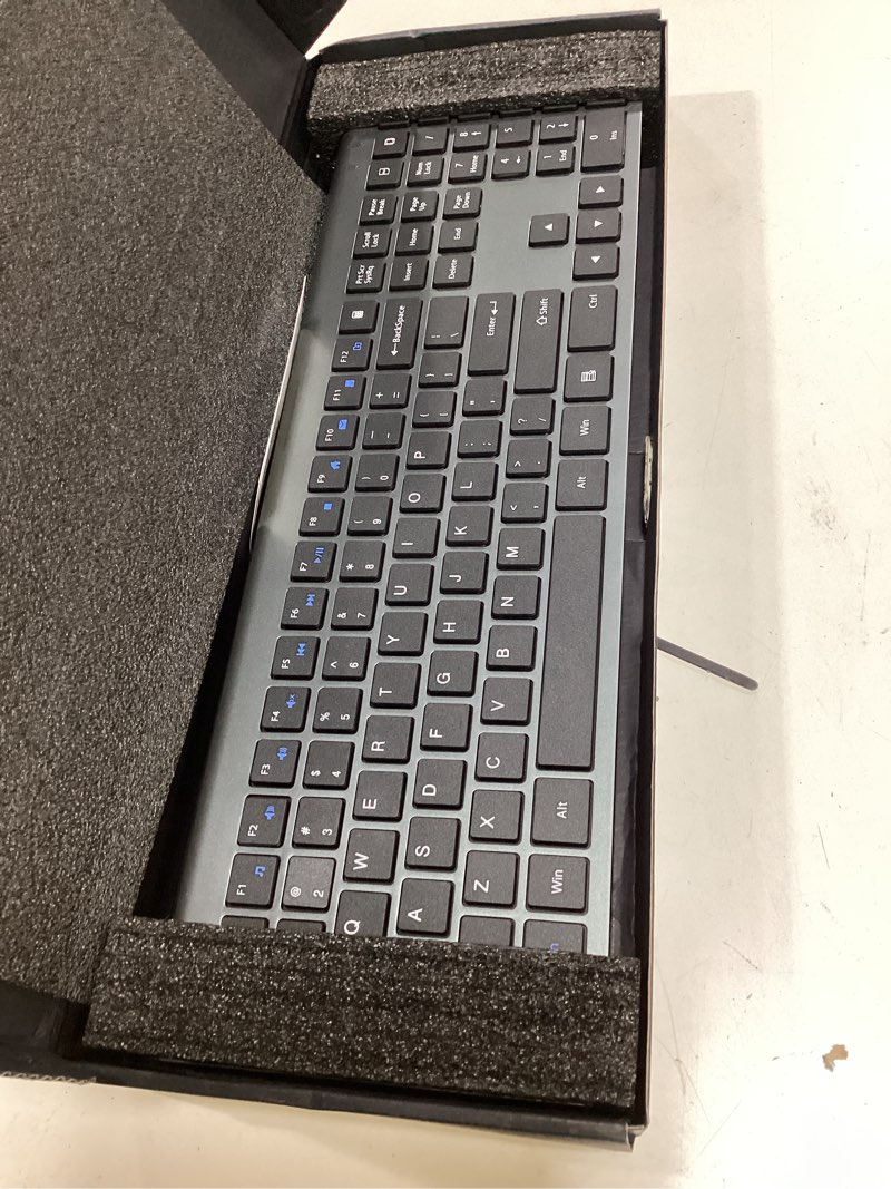 Condition photo showing Good Condition for wireless mouse and keyboard combo, silent full-size computer keyboard with calculator button, 2400 dpi mouse, quiet click, slim cordless usb set for laptop pc windows mac - space grey km426-gray