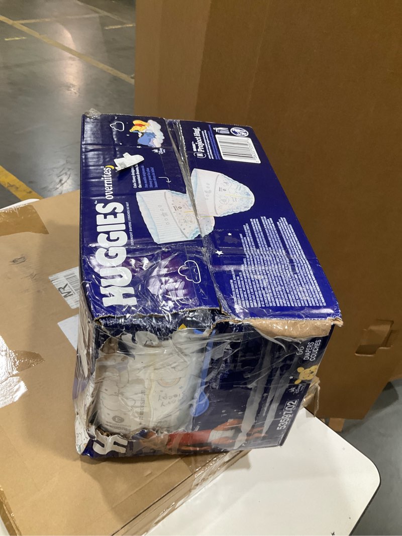 Condition photo showing New/Like New for huggies overnites size 3 overnight diapers (16-28 lbs), 66 ct, packaging may vary size 3 66