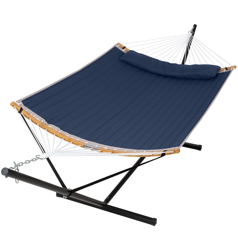 Cruce 55” large double hammock with stand 450lbs capacity 