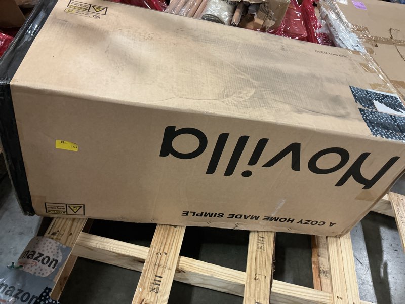 Condition photo showing New/Like New for novilla 14 inch king size memory foam mattress in a box, pressure relieving & plush comfort, bliss, grey