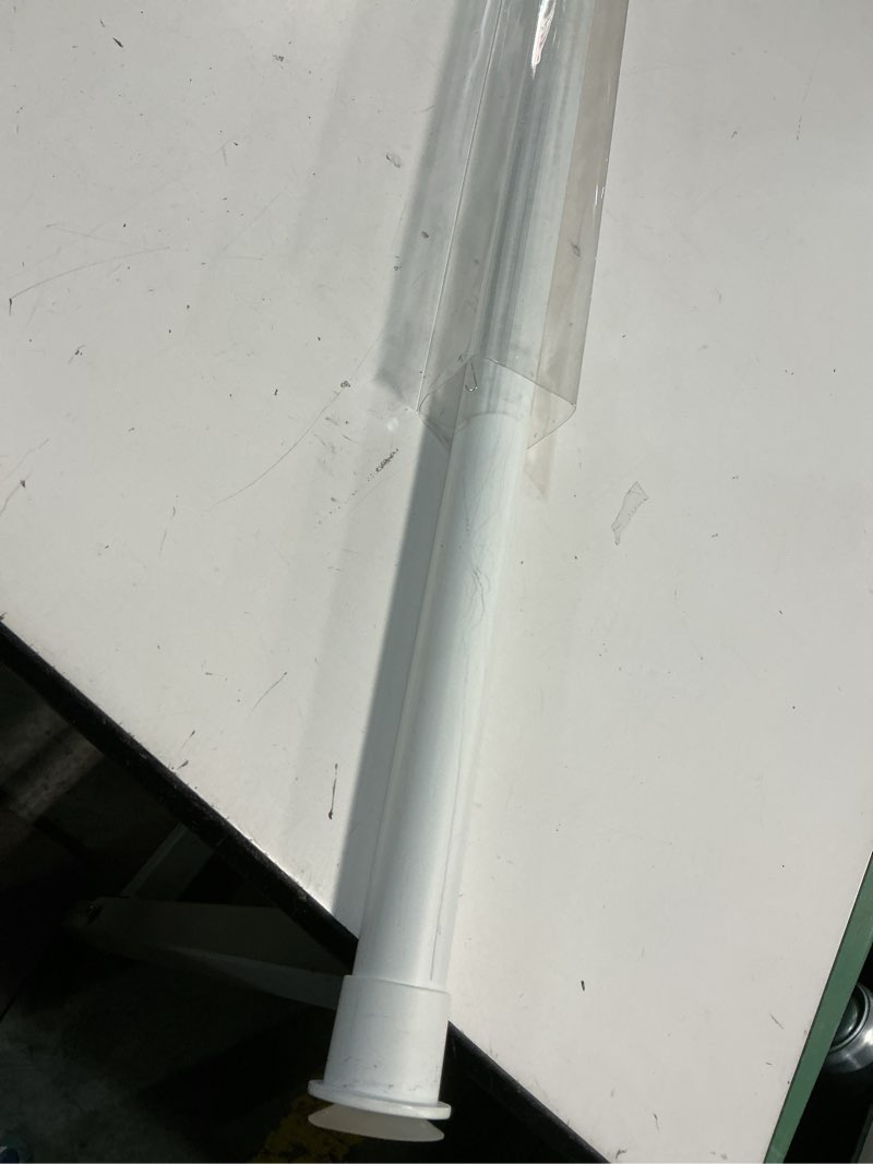 Condition photo showing As Is for RYB HOME Tension Curtain Rod No Dirll 1 Inch Diameter Rustproof Heavy Duty 28 to 48 Inch Adjustable Short Small Curtain Rod for Cafe Kitchen Living Room Shower Bathroom,Matte White 28-48" Matte White