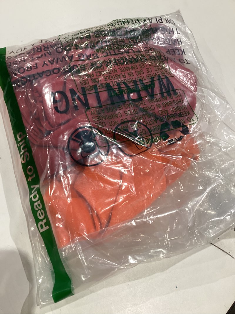 Condition photo showing New/Like New for Laqeyko Womens Basic Mock Neck Slim Fitted Long Sleeve Turtleneck Pullover Crop Tee Top with Red Skirt and Orange Socks Orange Small