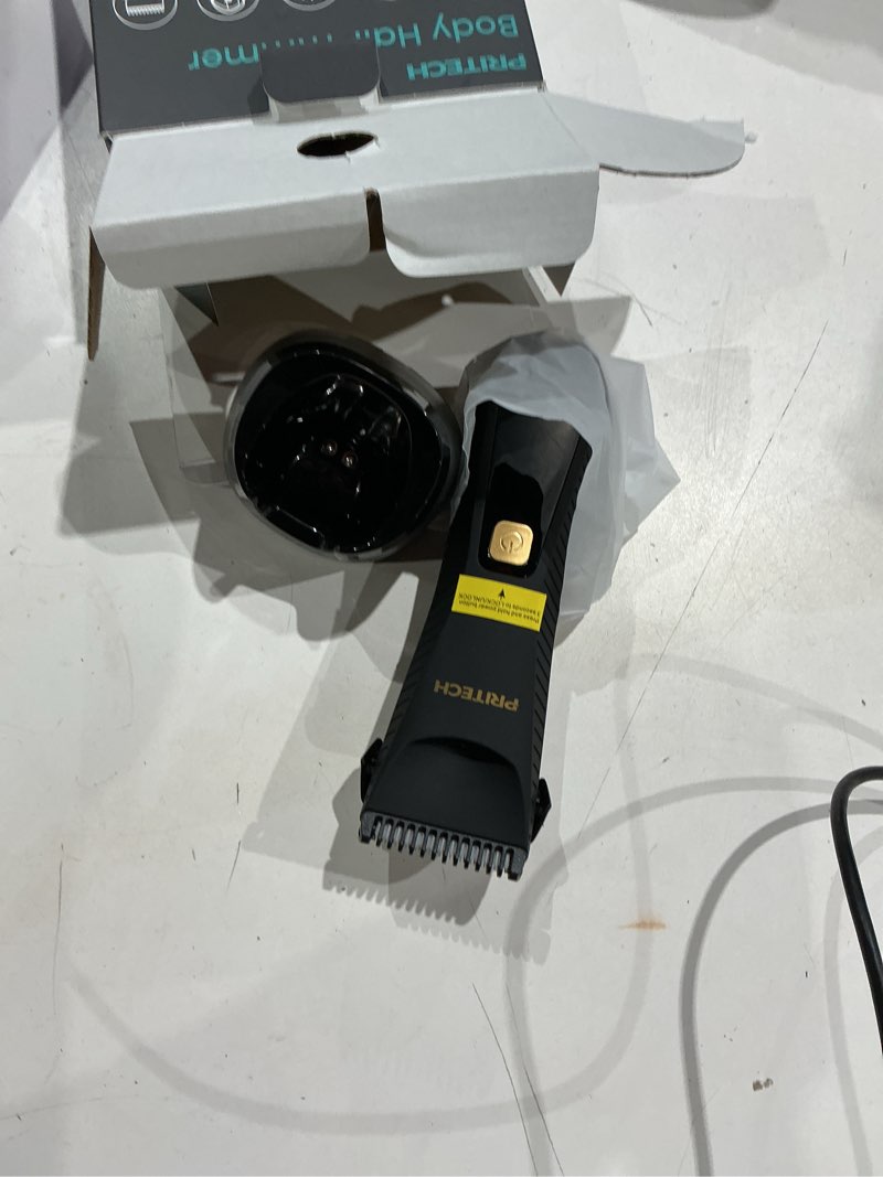 Condition photo showing Good Condition for pritech manscape body hair trimmer for men - waterproof pubic hair ball trimmer, ceramic blade electric razor body shavers for men with usb-c charging, wet & dry use, nick-free grooming set, gift