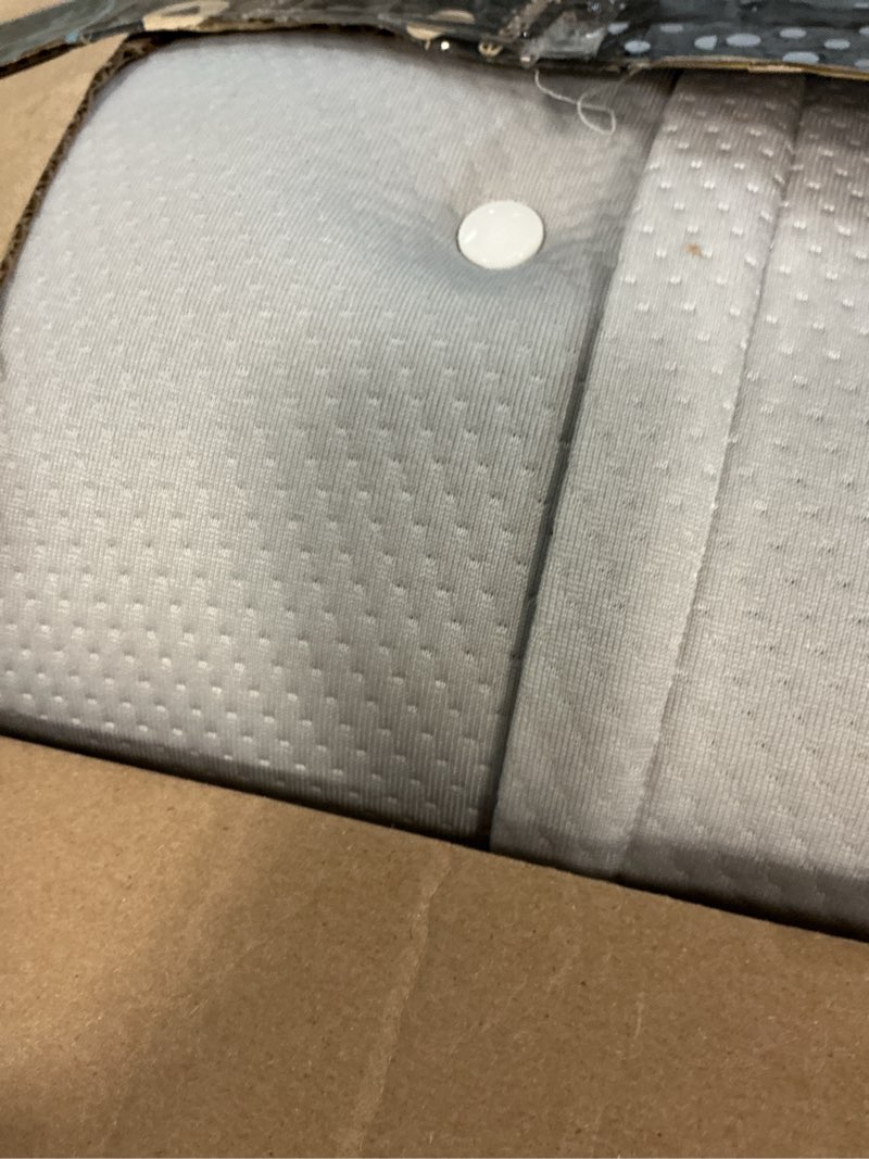 Condition photo showing As Is for cervical pillow for neck and shoulder pain relief - ergonomic neck pillow for sleeping, contour memory foam pillows side sleeper pillow for neck support, bed pillow for side back stomach sleepers white & blue
