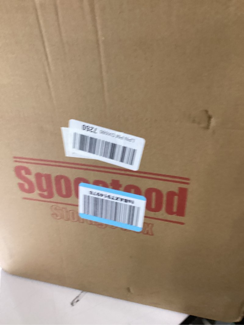 Condition photo showing New/Like New for Sgoostood Storage Boxes, 5 Packs Transparent Food Organizer, Stackable Lidded Storage Bins (3 XL + 2