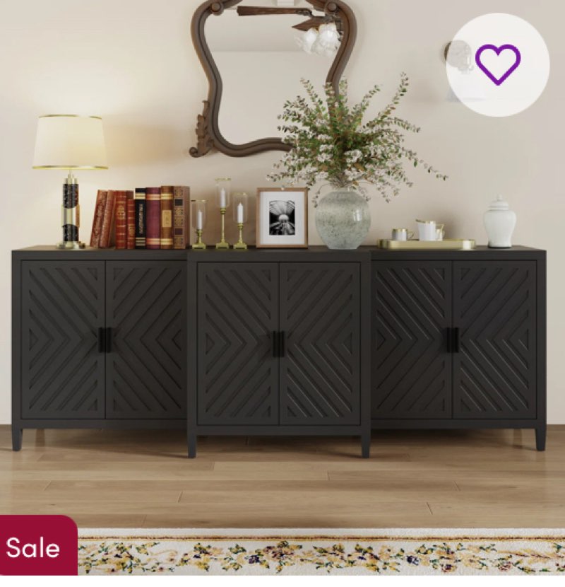 (Incomplete ) 6-Door Storage Cabinet With Strong Storage