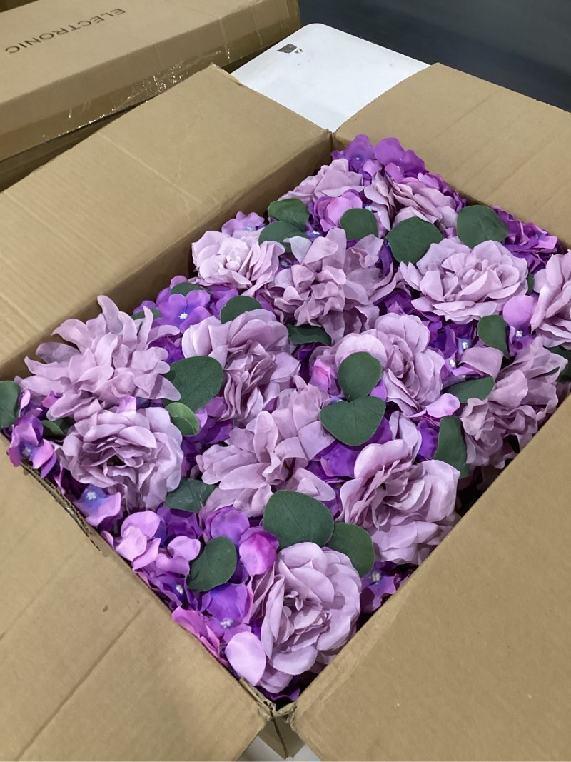 Condition photo showing New/Like New for Pack of 6 Wedding Arch Decorations, 18 inch Artificial Flower Table Centerpieces Floral Arrangement for Wall Backdrop Party Bridal Shower Event Decor - Dusty Purple Dusty Purple Pack of 6 Flower Arrangements