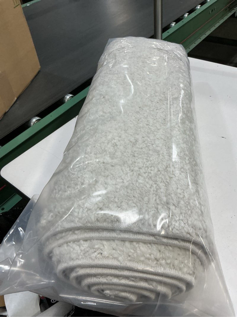 Condition photo showing Good Condition for JONATHAN Y Mercer Shag Plush Cream Runner Rug, 2x8, Contemporary, Modern, Easy-Cleaning for Living Room, Bedroom, Kitchen, Pet Friendly, Non-Shedding (MCR106D-28) Cream 2'3" x 8' (Runner)