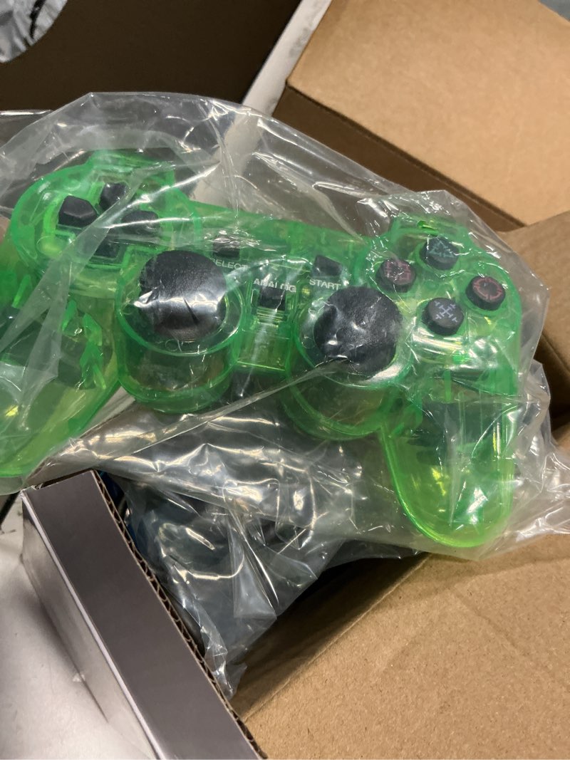 Condition photo showing Good Condition for Degulan Wired Controller for PS-2 High Performance Double Shock Gamepad Joystick Remote Compatible with Play 2 (ClearGreen and ClearBlue) Clear Green and Clear Blue
