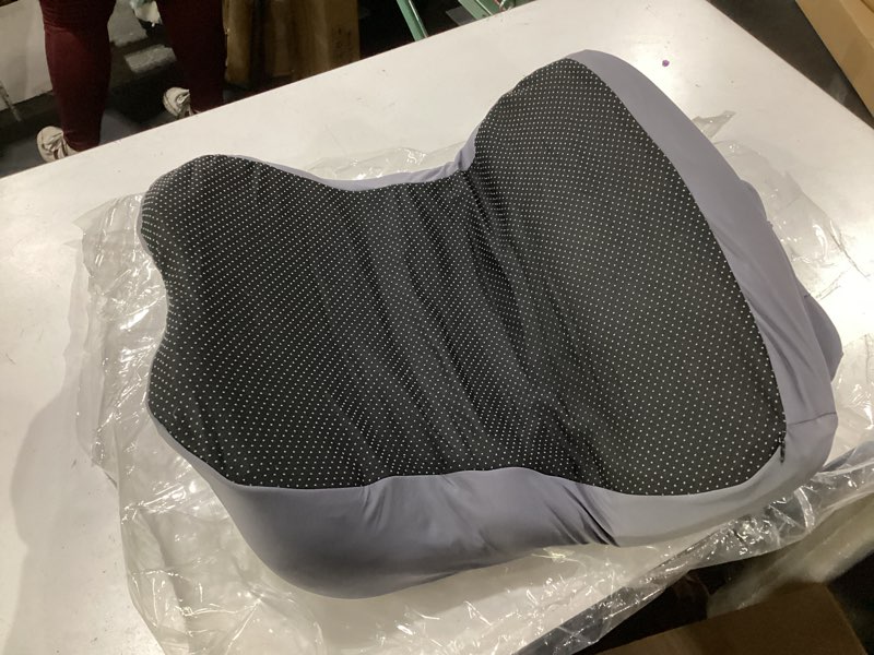 Condition photo showing Good Condition for memory foam ergonomic wedge intimacy pillow - 27° lift support cushion for sleeping, reading & prone positions multi-functional rest pillow for neck, waist & back pain relief washable cover- grey