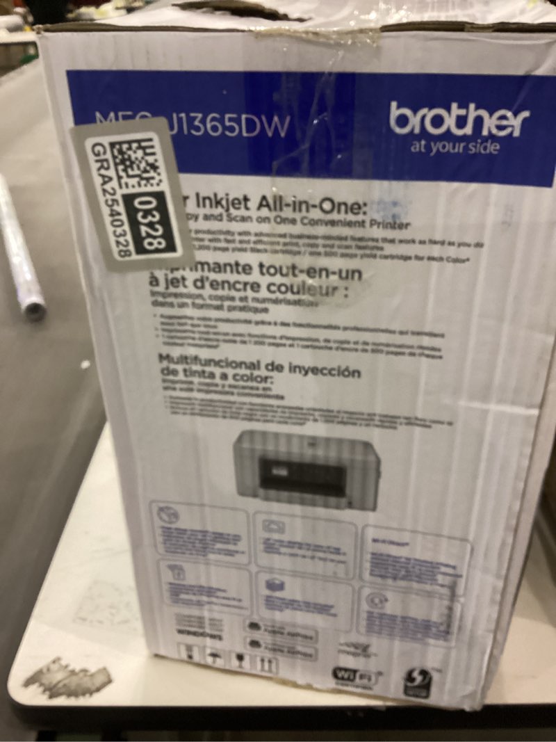 Condition photo showing New/Like New for Brother INKvestment 1365 Wireless Color Inkjet All-in-One Printer with Automatic Duplex Printing and 1.8” Color Display | Includes Refresh Subscription Trial(1) (MFC-J1365DW) Upgraded Version MFCJ1365DW Adds Duplex New