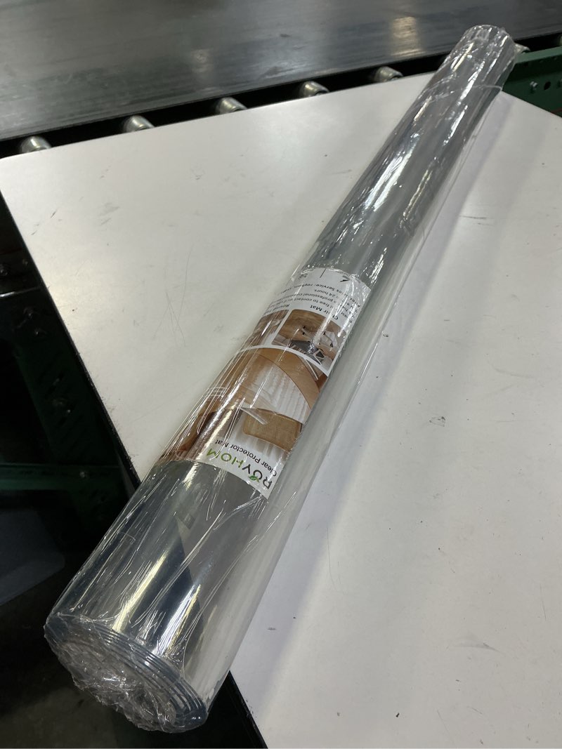Condition photo showing New/Like New for royhom clear table protector 40 x 60 inch, 2mm plastic table cover | durable & thick, heat resistant to 176°f, easy wipe clean, food safe, stainproof, waterproof pvc desk mat 40" x 60" (rectangular) clear 2mm