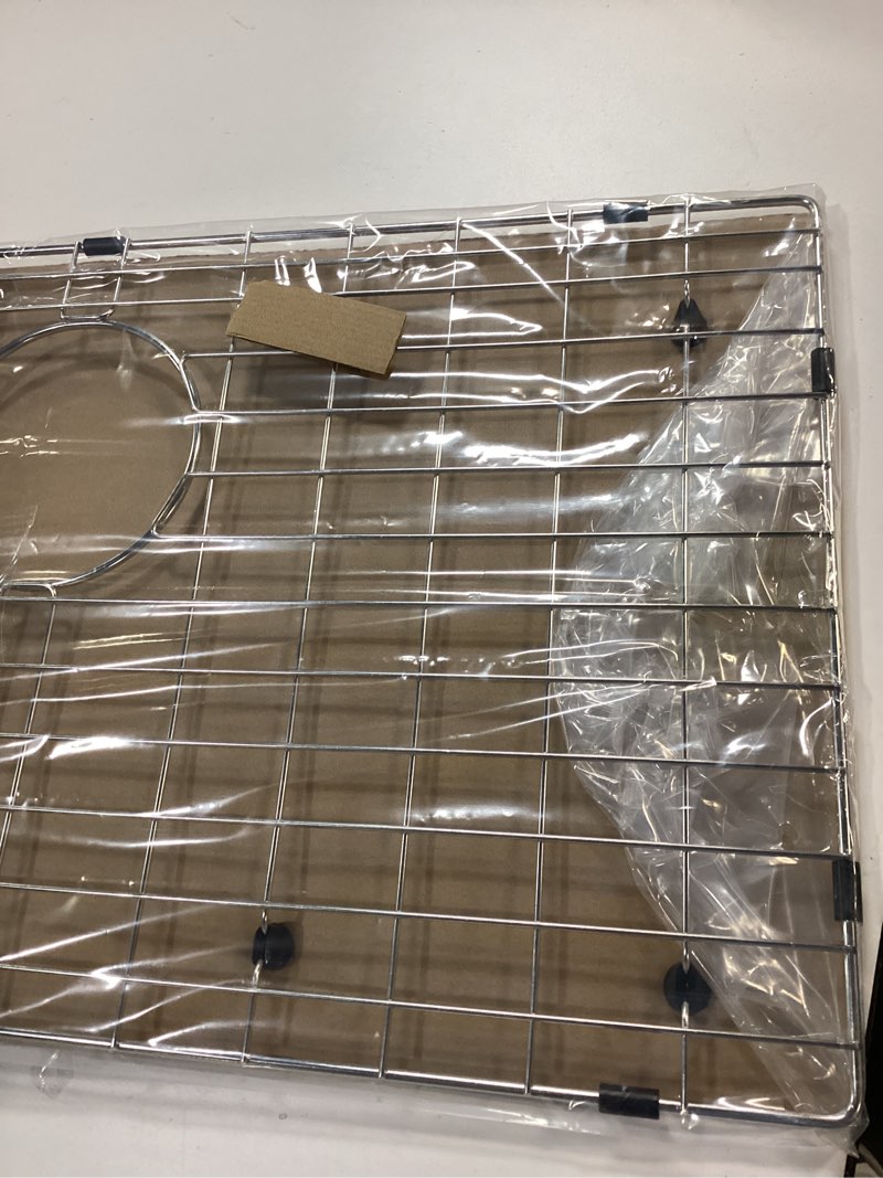 Condition photo showing Good Condition for Serene Valley 26-1/4" X 14-1/4" Sink Protector, Rear Drain with Corner Radius 3/8", NLW2715R